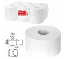 Бумага туалетная LAIMA PREMIUM (Система T2) 2-слойная 12 рулонов по 170 метров, цвет белый, 126092