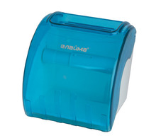 Диспенсер для туалетной бумаги в стандартных рулонах, тонированный голубой, ЛАЙМА, 605043
