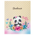 Дневник 1-4 класс, 48 л., твердый, ЮНЛАНДИЯ, выборочный лак, с подсказом, "Милая панда", 106028