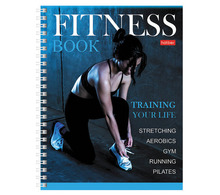 Дневник для фитнеса, А5, 96 листов, гребень, глянцевая ламинация, HATBER, "Training your life", 96ФДс5лВ5гр