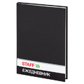Ежедневник недатированный А5 (145х215 мм), ламинированная обложка, STAFF, 128 л., черный, 127055
