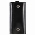 Футляр для ключей BEFLER "Classic", натуральная кожа, две кнопки, 60x110х15 мм, черный, KL.3.-1