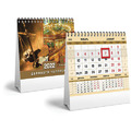Календарь-домик настольный на гребне с бегунком, 2022 год, 160х105 мм, "Золото", HATBER, 12КД6гр_24664
