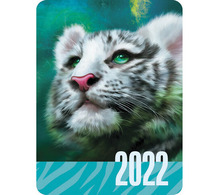 Календарь карманный на 2022 год, 70х100 мм, "Год тигра-тигрята", HATBER, Кк7