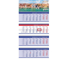 Календарь квартальный с бегунком, 2022 г., 4 блока, 4 гребня, БИЗНЕС, "Венеция", HATBER, 4Кв4гр3_25850