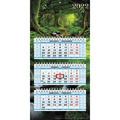 Календарь квартальный с бегунком, 2022 год, 3-х блочный, 3 гребня, МИНИ, "В сказочном лесу", HATBER, 3Кв3гр5ц_25131