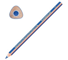 Карандаш цветной утолщенный STAEDTLER "Noris club", 1 шт., трехгранный, грифель 4 мм, синий, 1284-3