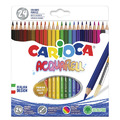 Карандаши цветные акварельные CARIOCA "Acquarell", 24 цвета, шестигранные, заточенные, 42858