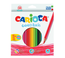 Карандаши цветные CARIOCA, 24 цвета, шестигранные, заточенные, европодвес, 40381