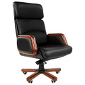 Кресло офисное "Президент", СН 417, кожа, черное, 6082581