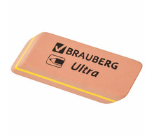 Ластик BRAUBERG "Ultra", 41х14х8 мм, оранжевый, натуральный каучук, 228705