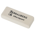 Ластик BRAUBERG "Ultra Square", 50х20х9 мм, белый, натуральный каучук, 228709