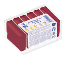 Легкий пластилин для лепки Мульти-Пульти, бордовый, 6шт., 60г, прозрачный пакет