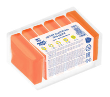 Легкий пластилин для лепки Мульти-Пульти, ярко-оранжевый, 6шт., 60г, прозрачный пакет