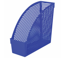 Лоток вертикальный для бумаг STAFF "Profit", 270х100х250 мм, сетчатый, полипропилен, синий, 237250