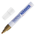 Маркер-краска лаковый (paint marker) MUNHWA, 4 мм, ЗОЛОТОЙ, нитро-основа, алюминиевый корпус, PM-07
