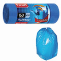 Мешки для мусора 160 л, с ушками, синие, рулон 10 шт., ПВД, 30 мкм, 90х125 см, PACLAN "Multitop", 134442