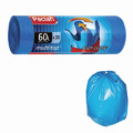 Мешки для мусора 60 л, с ушками, синие, в рулоне 20 шт., ПНД, 14 мкм, 60х77 см, PACLAN "Multitop", 402092