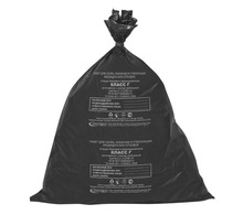 Мешки для мусора медицинские КОМПЛЕКТ 50 шт., класс Г (черные), 30 л, 50х60 см, 14 мкм, АКВИКОМП