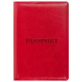 Обложка для паспорта STAFF, полиуретан под кожу, "ПАСПОРТ", красная, 237601