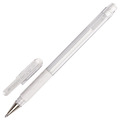 Ручка гелевая с грипом PENTEL (Япония) "Hybrid Gel Grip", БЕЛАЯ, узел 0,8 мм, линия письма 0,4 мм, K118-LW