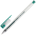 Ручка гелевая STAFF "Basic", ЗЕЛЕНАЯ, корпус прозрачный, хромированные детали, узел 0,5 мм, линия письма 0,35 мм, 142791
