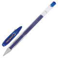 Ручка гелевая UNI-BALL (Япония) "Signo", СИНЯЯ, корпус прозрачный, узел 0,7 мм, линия письма 0,4 мм, UM-120 BLUE