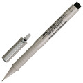 Ручка капиллярная (линер) FABER-CASTELL "Ecco Pigment", ЧЕРНАЯ, корпус серый, линия письма 0,7 мм, 166799