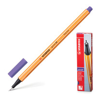Ручка капиллярная (линер) STABILO "Point", ФИОЛЕТОВАЯ, корпус оранжевый, линия письма 0,4 мм, 88/55