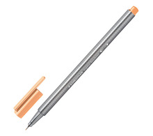 Ручка капиллярная (линер) STAEDTLER "Triplus Fineliner", СВЕТЛО-ОРАНЖЕВАЯ, трехгранная, линия письма 0,3 мм, 334-43