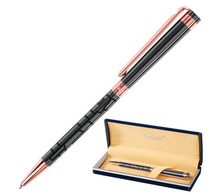 Ручка подарочная шариковая GALANT "Vitznau", корпус серый с золотистым, золотистые детали, пишущий узел 0,7 мм, синяя, 141664
