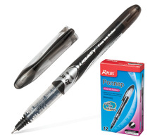 Ручка-роллер BEIFA (Бэйфа) "A Plus", ЧЕРНАЯ, корпус с печатью, узел 0,5 мм, линия письма 0,33 мм, RX302602-BK