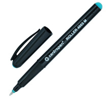 Ручка-роллер CENTROPEN, ЗЕЛЕНАЯ, трехгранная, корпус черный, узел 0,7 мм, линия письма 0,6 мм, 4665/1З