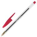 Ручка шариковая BIC "Cristal", КРАСНАЯ, корпус прозрачный, узел 1 мм, линия письма 0,4 мм, 847899