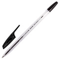 Ручка шариковая BRAUBERG "X-333", ЧЕРНАЯ, корпус прозрачный, узел 0,7 мм, линия письма 0,35 мм, 142406