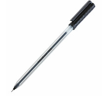 Ручка шариковая масляная PENSAN 1005, ЧЕРНАЯ, корпус прозрачный, узел 0,7 мм, линия письма 0,5 мм, 1005
