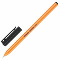 Ручка шариковая масляная PENSAN "Officepen 1010", ЧЕРНАЯ, корпус оранжевый, узел 1 мм, линия письма 0,8 мм, 1010/60