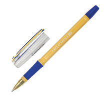 Ручка шариковая масляная с грипом BRAUBERG "i-Rite GT Vanilla", СИНЯЯ, корпус кремовый, узел 1 мм, 143304