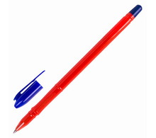 Ручка шариковая масляная STAFF "Flame", СИНЯЯ, корпус оранжевый, узел 1 мм, линия письма 0,7 мм, 143203, OBP332