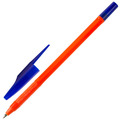 Ручка шариковая масляная STAFF "Flare", СИНЯЯ, корпус оранжевый, узел 1 мм, линия письма 0,7 мм, 142679