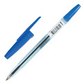 Ручка шариковая масляная СТАММ "Офис", СИНЯЯ, корпус тонированный синий, узел 1,2 мм, линия письма 1 мм, ОФ999