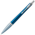 Ручка шариковая PARKER "Urban Premium Dark Blue CT", корпус темно-синий, хромированные детали, синяя, 1931565