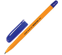 Ручка шариковая STAFF "EVERYDAY", СИНЯЯ, шестигранная, корпус оранжевый, узел 1 мм, линия письма 0,5 мм, 142661