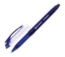 Ручка стираемая гелевая с грипом BRAUBERG "X-ERASE", СИНЯЯ, корпус синий, узел 0,7 мм, линия письма 0,35 мм, 143333, GP203