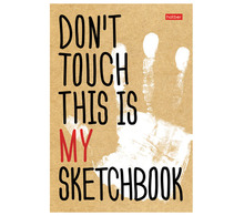 Скетчбук, белая бумага 100 г/м2, 145х205 мм, 80 л., книжный твердый переплет, "Don't Touch", 80ББ5A_17179