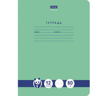 Тетрадь 12 л., HATBER Premium, линия, обложка картон, "Панда", 12Т5A2_23630