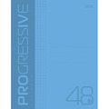 Тетрадь А5 48 л. HATBER скоба, клетка, обложка пластик, PROGRESSIVE Синяя, 48Т5В1